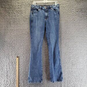 Wrangler Jeans Womens 28 Blue High Rise Slim Boot Denim Stretch